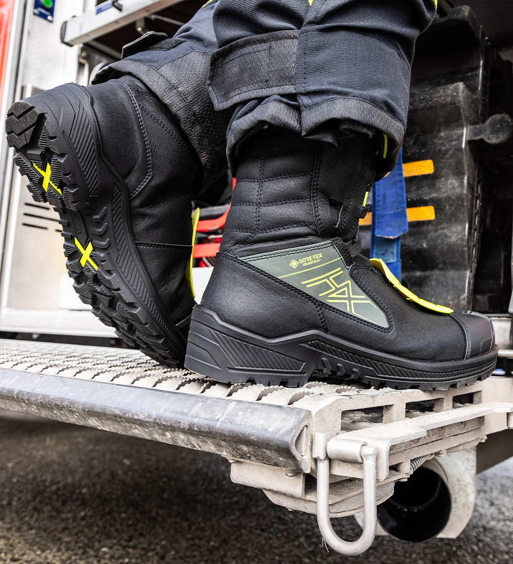 SchutzeinsatzStiefel, Gore-Tex Stiefel, Arbeitsstiefel, Schwarz Gelb, Trittsicher