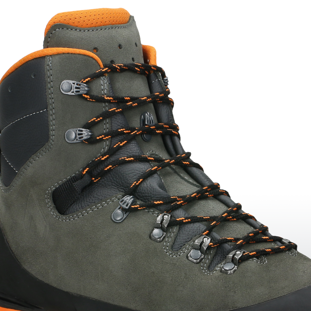 Stiefel, Wanderschuh, Leder, Grau, Gummisohle