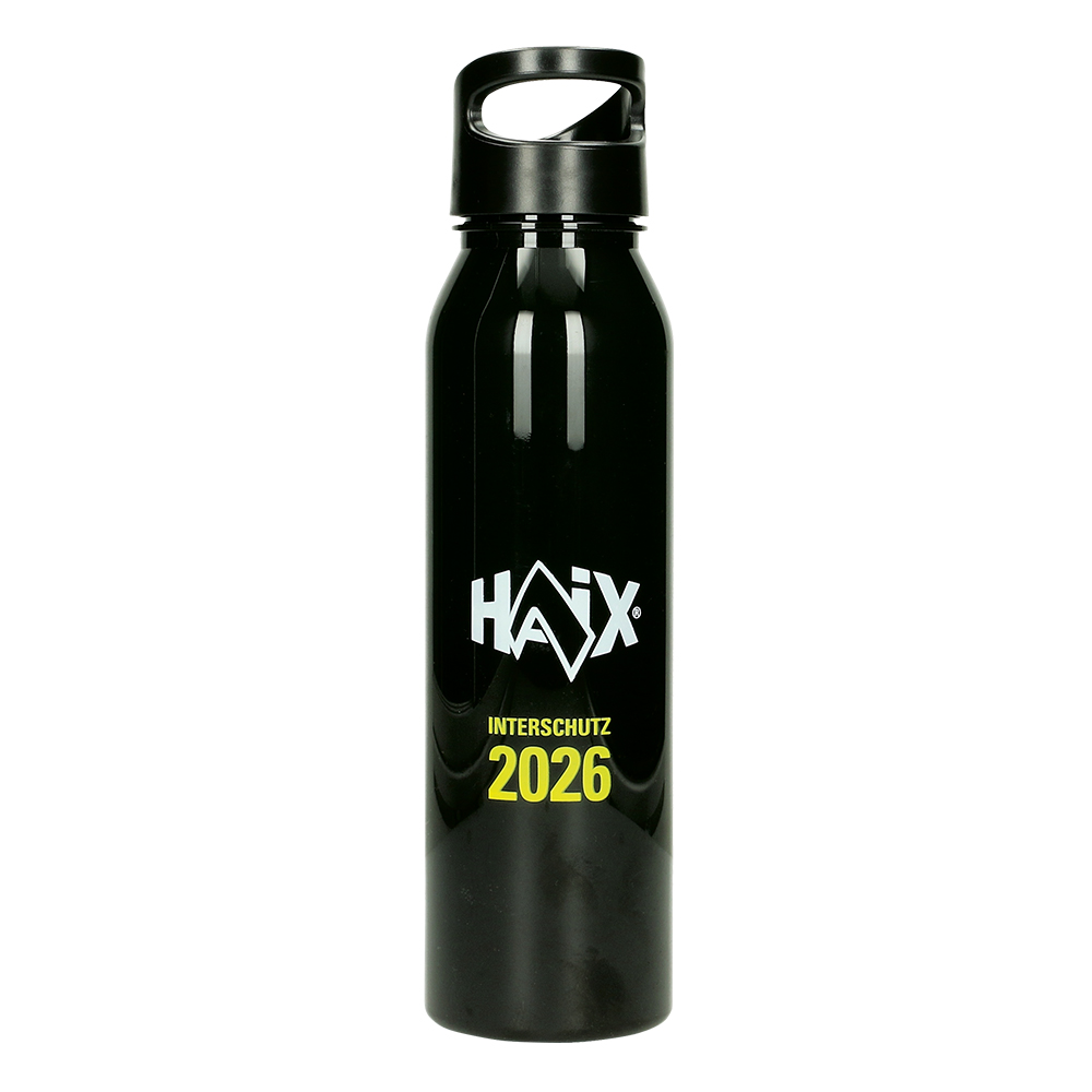 Trinkflasche, Wasserflasche, Aluminium/Metall, Schwarz, Interschutz 2026