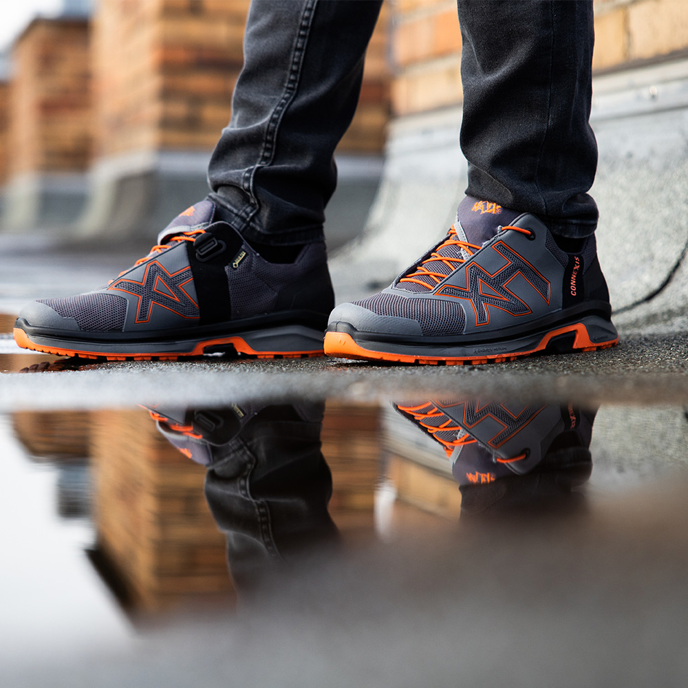 Haix CONNEXIS Go GTX Low/Grey-Orange La première chaussure de loisirs au monde avec stimulation active des fascias 